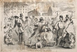 Schaatsen in Boston, 1859