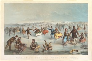 Schaatsen in Central Park, New York
