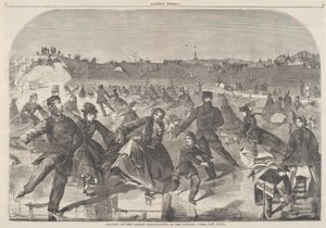 Schaatsen op de Dames Schaatsvijver in Central Park, New York