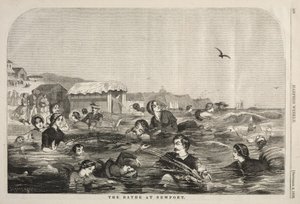De baden in Newport, 1858