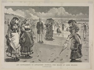 Het strand van Long Branch, 1869 door Winslow Homer