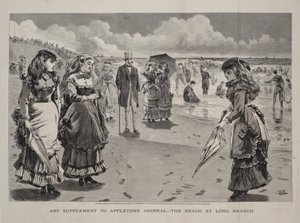 Het strand van Long Branch, gepubliceerd als een kunstbijlage bij Appleton