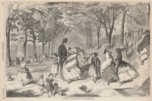 The Boston Common, uit Harper door Winslow Homer