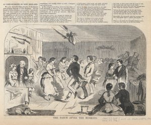 De dans na het dorsen, uit Harper door Winslow Homer