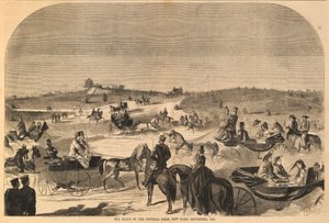 De rit in het Central Park, New York, september 1860, uit Harper