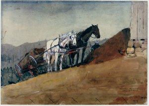 De schuur op de heuveltop - Houghton Farm door Winslow Homer