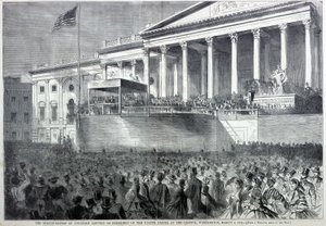 De inauguratie van Abraham Lincoln als president, uit Harper