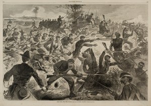 De oorlog voor de Unie 1862--Een bajonetaanval, uit Harper