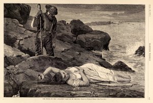 De schipbreuk van de "Atlantic" - Opgeworpen door de zee, uit Harper