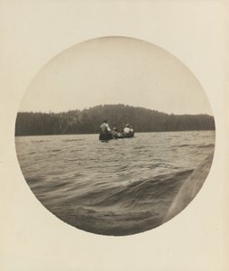 Drie kanoërs, Lake St. John, Provincie Quebec, ca. 1895, ca. 1904 door Winslow Homer