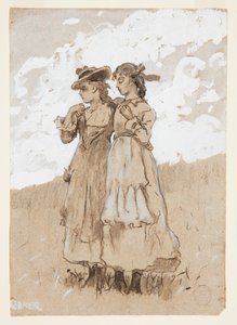 Twee Jonge Meisjes door Winslow Homer