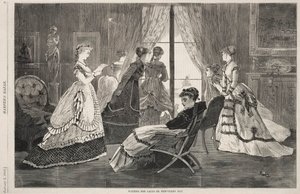 Wachten op oproepen op Nieuwjaarsdag, 1869