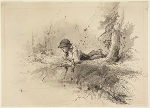 Wachten op een beet door Winslow Homer