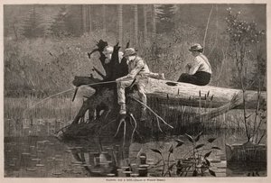 Wachten op een beet, 1874