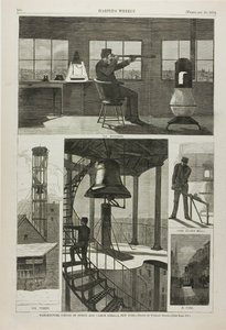 Uitkijktoren, hoek van Spring en Varick Streets, New York door Winslow Homer