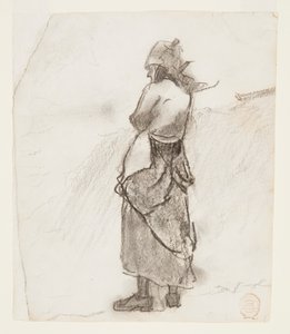 Vrouw die naar Zee Kijkt, Cullercoats, Engeland