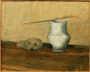 Witte kan met aardappelen