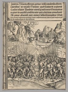 Zwitserse oorlog, plaat 16 uit Historische scènes uit het leven van keizer Maximiliaan I van de Triomfboog