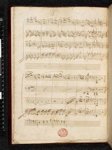Adagio en Fuga in C klein, K. 546, Add. 28996, f.11v door Wolfgang Amadeus Mozart