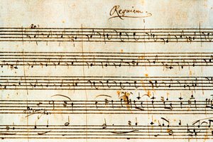 Autograaf partituur van Requiem, K. 626 door Oostenrijkse componist Wolfgang Amadeus Mozart (1756-1791) door Wolfgang Amadeus Mozart