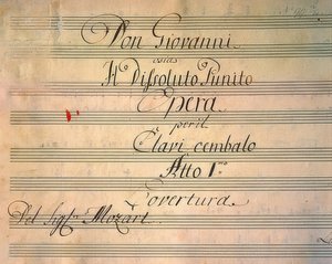 Titelblad voor de opera Don Giovanni door Wolfgang Amadeus Mozart