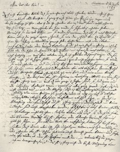 Wolfgang Amadeus Mozart (1756-1791) Oostenrijkse componist. Eigenhandige brief aan de vader. Wenen 6 december 1783 door Wolfgang Amadeus Mozart