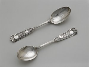 Paar theelepels, ca. 1860-1871