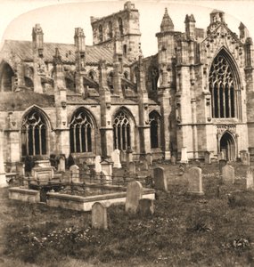Melrose Abbey, Melrose, Schotland, 1896