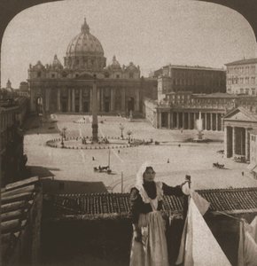 St. Pieter en het Vaticaan, 1905 door Works and Sun Sculpture Studios