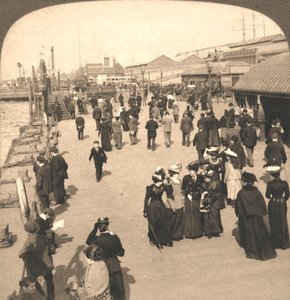 De Oceaan Stoomschip Aanlegplaats, Liverpool, Engeland, 1901
