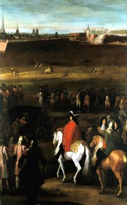 De grote veldslagen van Lodewijk XIV: Reductie van de Citadel van Cambrai, 1677 door Workshop of Adam Frans van der Meulen