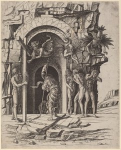 Nederdaling in de Limbo door Workshop of Andrea Mantegna