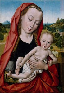 Maagd en kind, 1475-99 door Workshop of Dieric Bouts