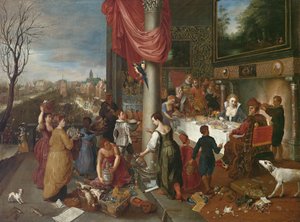 Allegorie op de winter door Workshop of Jan Brueghel the Elder