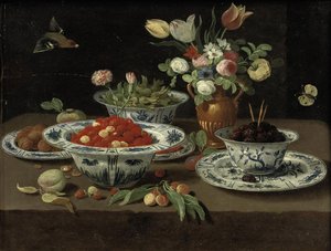 Wilde aardbeien in een Chinese 