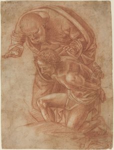Het Offer van Isaac door Workshop of Luca Signorelli