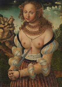 Duits: Selbstmord der Lucretia Zelfmoord van Lucretia door workshop of Lucas Cranach the Elder