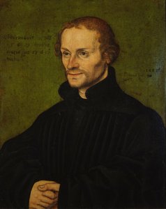 Philip Melanchthon door workshop of Lucas Cranach the Elder