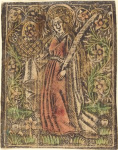 Sint Dorothea door Workshop of Master of the Aachen Madonna