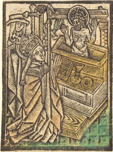 Sint Gregorius door Workshop of Master of the Aachen Madonna