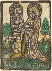 De Visitatie door Workshop of Master of the Aachen Madonna