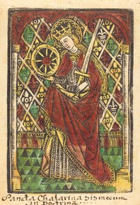 Sint Catharina door Workshop of Master of the Protective Saints of Cologne