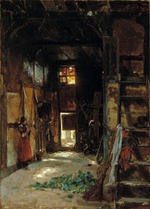 Interieur van een Westfaalse cottage, 1852