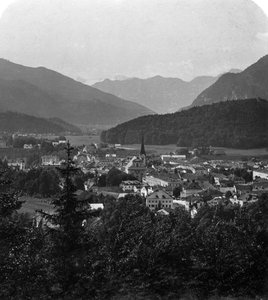 Bad Ischl, aan de voet van de Hoher Dachstein, Salzkammergut, Oostenrijk, ca. 1900s