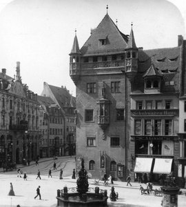 Nassauer Haus, Neurenberg, Beieren, Duitsland, ca. 1900 door Wurthle and Sons