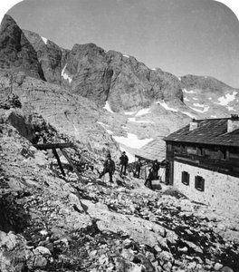 Simony Hut, Salzkammergut, Oostenrijk, ca. 1900s