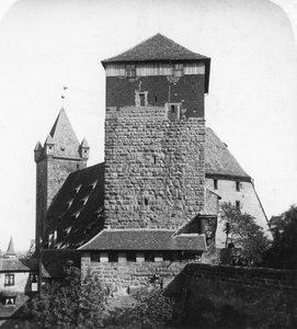 De Vijfhoekige Toren Funfeckiger Thurm, Kaiserstallung, Neurenberg, Duitsland