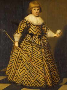 Portret van een jongen met een kolfstok