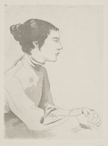 Portret van een vrouw door Xavier Nogues