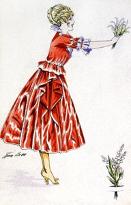 De lelietje-van-dalen voor geluk, ca. 1930 (ansichtkaart)